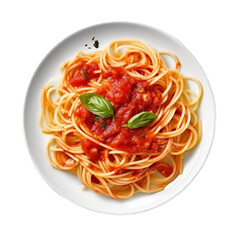 Spaghetti pasta with tomato sauce