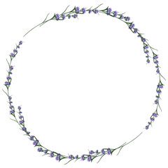 Frame made from lavender flowers