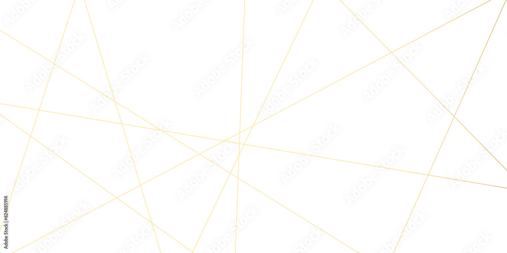 Wall mural abstract luxury gold lines with many squares and triangles shape on white background. geometric rand