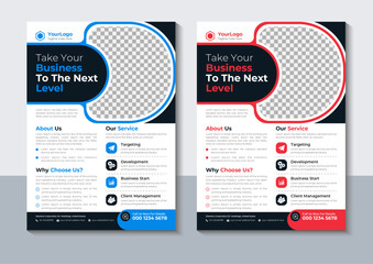 Corporate Flyer Design, Modern Digital Marketing Agency Flyer Template, Business, Annual Report, layout, Vector illustrator