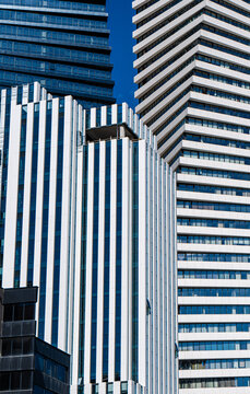 Modern architecture of business downtown of Tbilisi