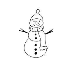 snowman isolated