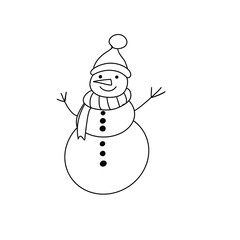 snowman, illustration 