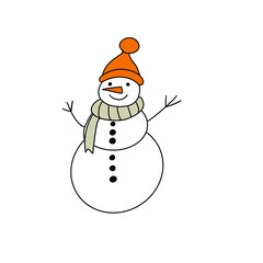 snowman, illustration 