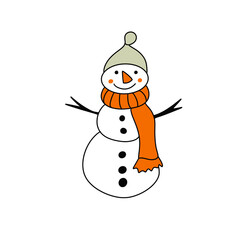 snowman, illustration 
