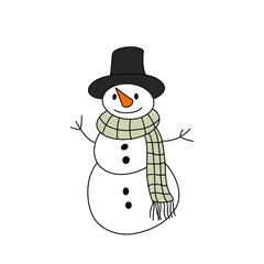 snowman with broom