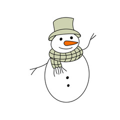 snowman with broom