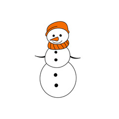 snowman isolated on white background