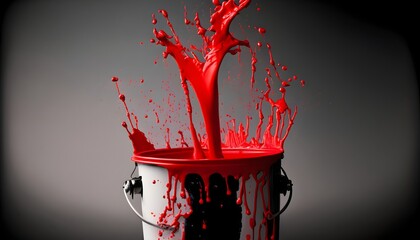 Fototapeta na wymiar pouring red paint, art, wet, paint, red, liquid, pouring 