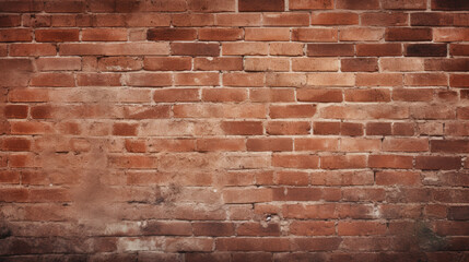 Wide angle Vintage Red brick wall Background