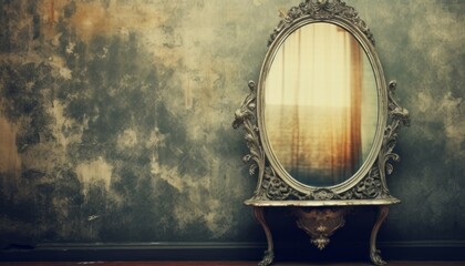 Beautiful Vintage antique mirror background