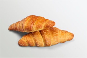 Tasty fresh Croissant bread on desk
