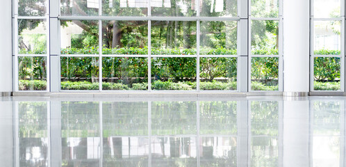 Empty corridor in modern office building