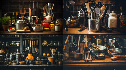 Fototapeta na wymiar vintage kitchen table