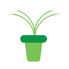 Isolated colored indoor plant icon Vector