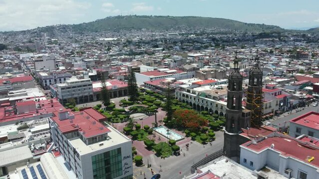 Cathedral and Plaza in Tepic, Nayarit. Mexico