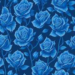 Azure Whispers: Elegance Blooms in Blue Roses!