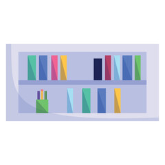 Isolated colored file cabinet furniture icon Vector