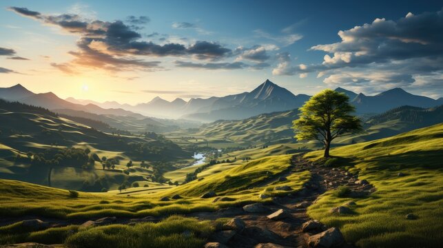 Simple and beautiful scenery, nature wallpaper