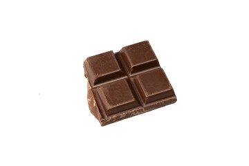 A chocolate bar isolated on white background.