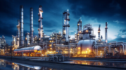 Chemical Production Complex at twilight