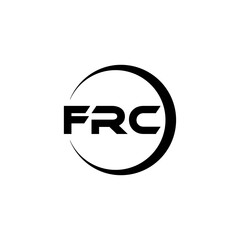 FRC letter logo design with white background in illustrator, cube logo, vector logo, modern alphabet font overlap style. calligraphy designs for logo, Poster, Invitation, etc.