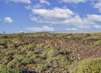 Highway in arid landscape