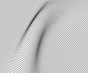 Vector distorted wave lines background 
