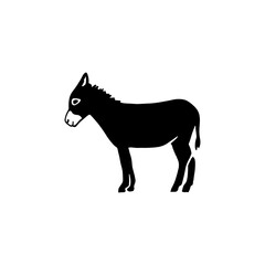 donkey silhouette vector illustration concept