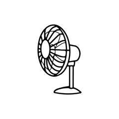 vector illustration of a fan