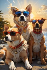 Shades of Doggy Style with sun glass creat with AI