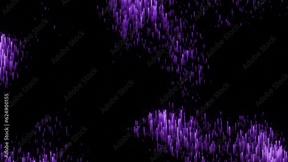 Wall mural purple and pink sequins. design. a black background with a glow made in cartoon abstraction that are