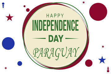 paraguay happy independence day greeting card, banner illustration. paraguay national holiday 15th of may template design