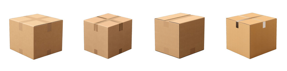 Package Box clipart collection, vector, icons isolated on transparent background