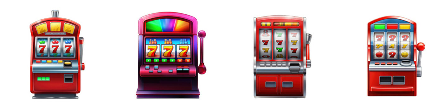 Slot Machine clipart collection, vector, icons isolated on transparent background