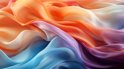 Obraz premium Rainbow satin background. Generative Ai