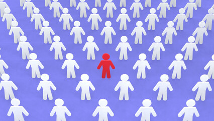 people side by side isolated