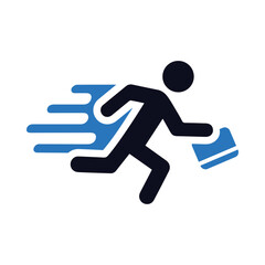 office going men run, man, business man, rush man, fast running, Rush job running icon