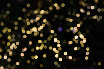 Gold  bokeh light, Christmas decorative light
