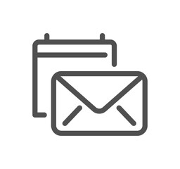 Mail related icon outline and linear vector.