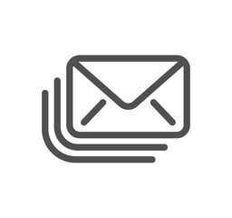 Mail related icon outline and linear vector.