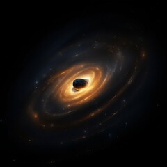 Universe Whirl Collapsing Into a Black Hole. Generative ai