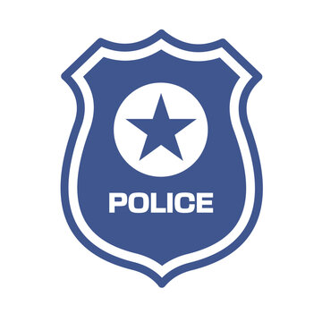 police badge - vector icon
