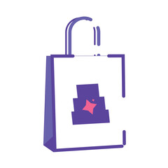 Isolated colored birthday gift bag icon Vector