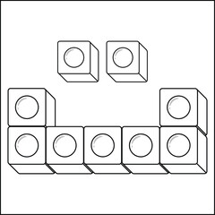 Arabic Alphabet letter sketch blocks