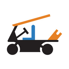 Golf cart, Golf, Buggy car, Game golf cart icon