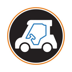 Golf cart, Golf, Buggy car, Game golf cart icon