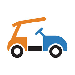 Golf cart, Golf, Buggy car, Game golf cart icon