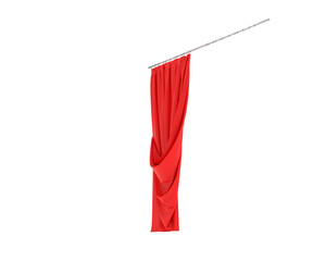 Curtains isolated on transparent background. 3d rendering - illustration