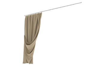 Curtains isolated on transparent background. 3d rendering - illustration
